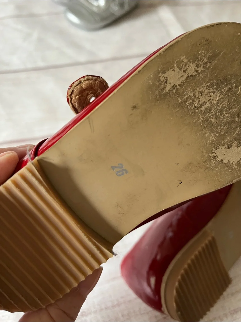 Sal & Pimenta red patent Mary Jane shoes